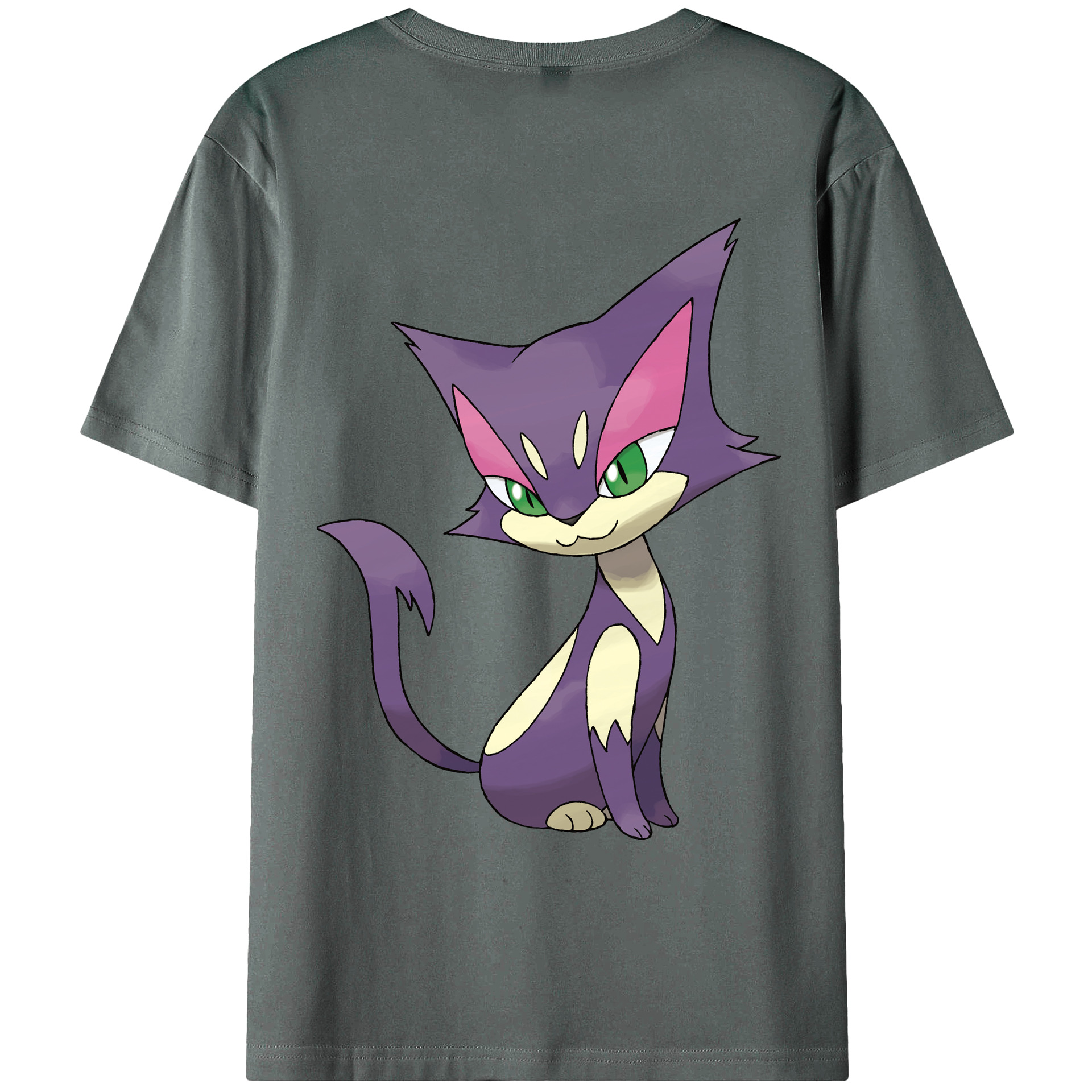 （画像用） ポケットモンスター Pokémon 綿100％ メンズ半袖Tシャツ（バックプリント） 通気性